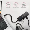 AXAGON HUE-C2C Hub da viaggio USB-C 5 Gbps, 2x USB-A + 2x USB-C, USB-C Power IN, cavo da 19 cm