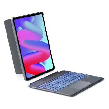 Inateck KB04118 Tastiera per iPad Pro 12.9 (3a-6a gen.) e iPad Air 13, QWERTZ, grigia