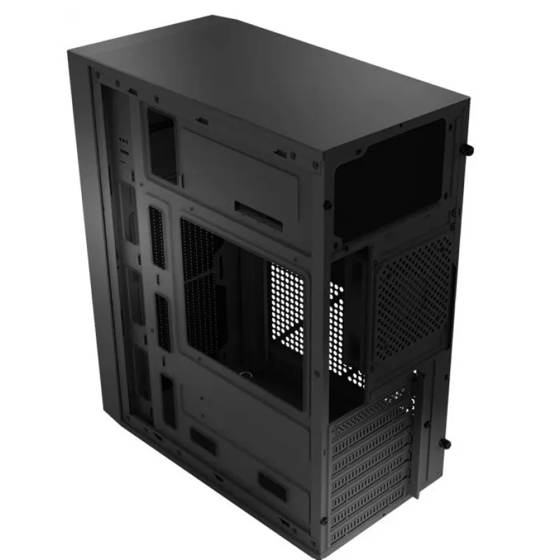 Case per computer mid-tower Logic Concept J23 PRO nero con vetro temperato, USB-C, ventole ARGB