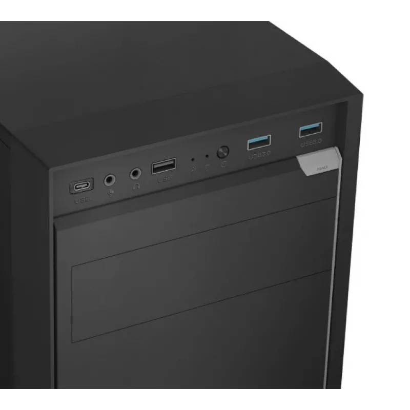 Case per computer mid-tower Logic Concept J23 PRO nero con vetro temperato, USB-C, ventole ARGB