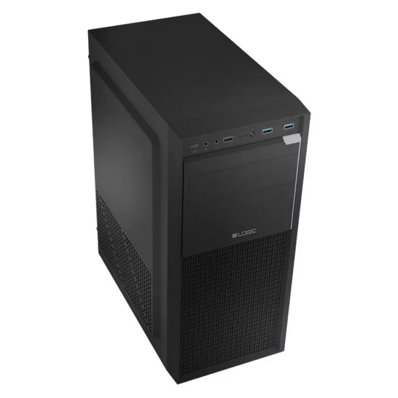 Case per computer mid-tower Logic Concept J23 PRO nero con vetro temperato, USB-C, ventole ARGB