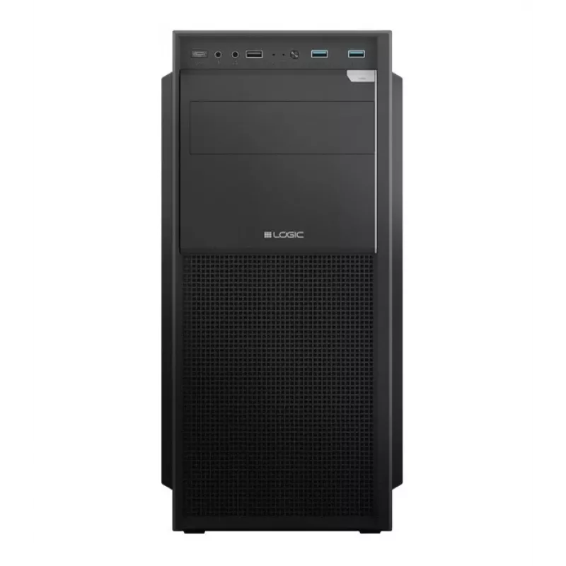 Case per computer mid-tower Logic Concept J23 PRO nero con vetro temperato, USB-C, ventole ARGB