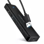AXAGON HUE-C2A Hub da viaggio 5 Gbps, 2x USB-A + 2x USB-C, USB-C Power IN, cavo USB-A da 19 cm