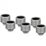 Thermal Grizzly DeltaMate Fitting HT16, ottone nichelato, filettatura G1/4 pollici, confezione da 6