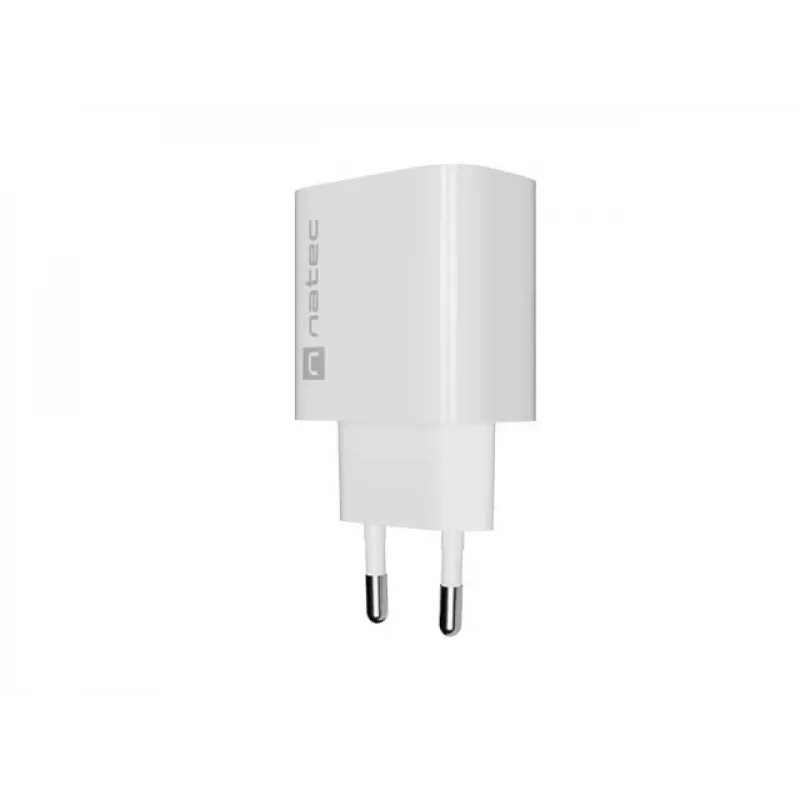 NATEC Ribera Caricabatterie da parete 1x USB-A + 1x USB-C 20W bianco