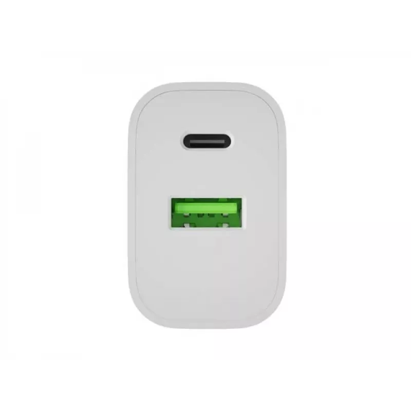 NATEC Ribera Caricabatterie da parete 1x USB-A + 1x USB-C 20W bianco
