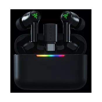 RAZER Hammerhead V3 HyperSpeed Auricolari gaming True Wireless, ANC, Bluetooth 5.2, dongle 2,4 GHz, THX Spatial Audio, nero