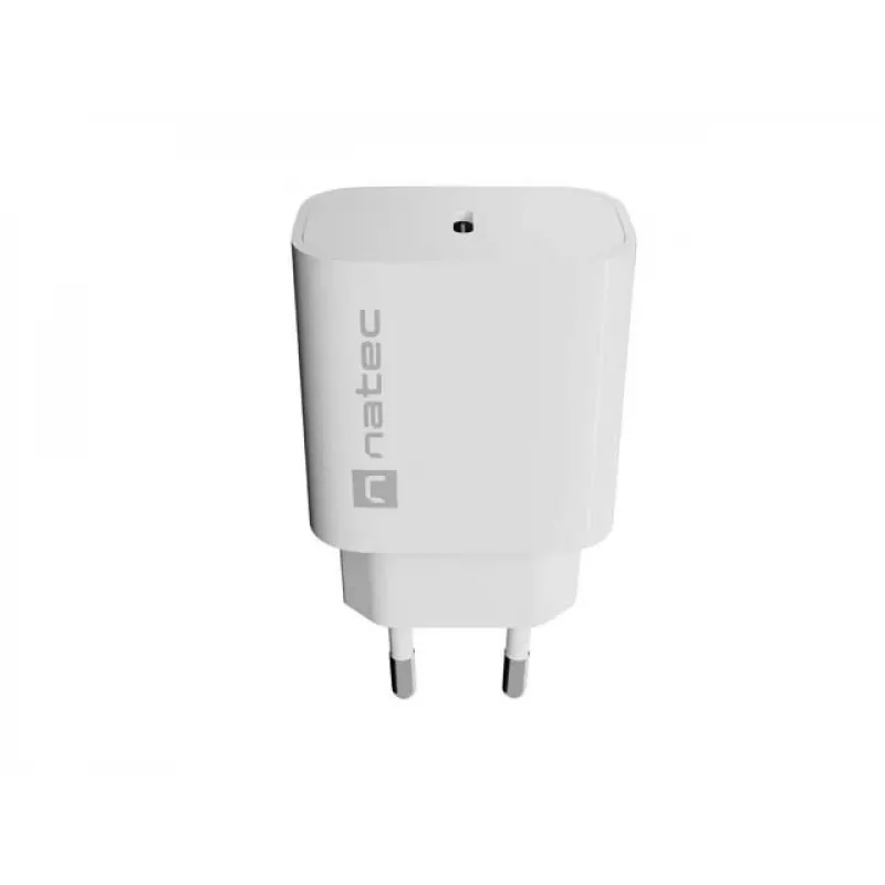 NATEC Ribera Caricabatterie da parete 1x USB-C 20W bianco