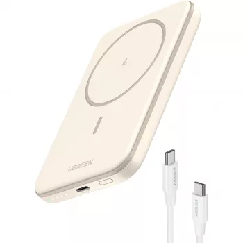 UGREEN Powerbank Mini Wireless 5000mAh 15W compatibile MagSafe bianco