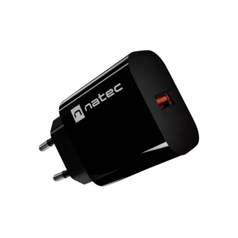 Natec Ribera Caricabatterie da parete USB-A 18W nero