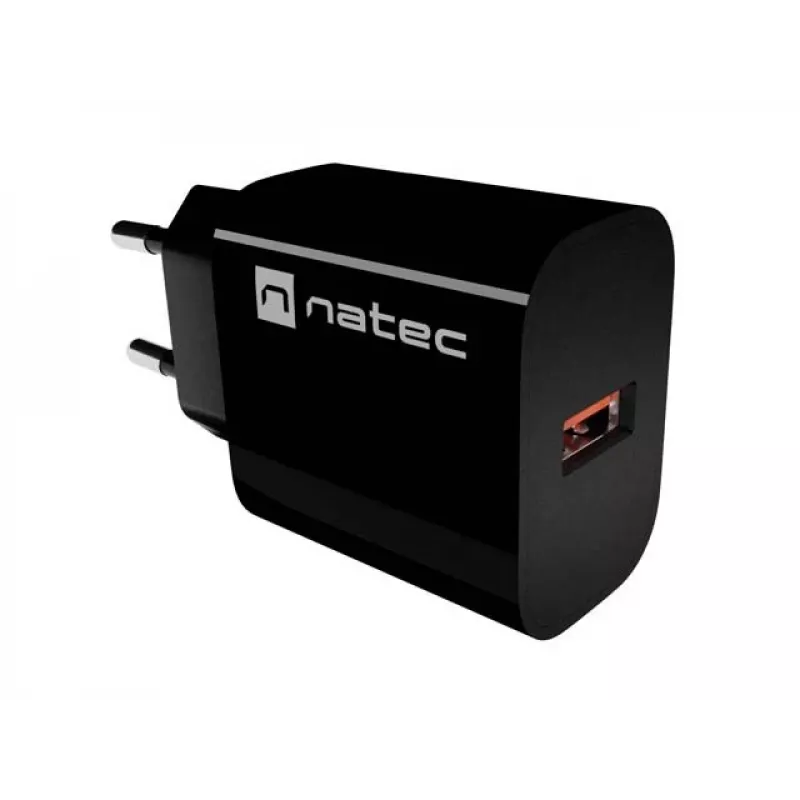 Natec Ribera Caricabatterie da parete USB-A 18W nero
