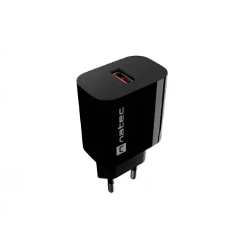 Natec Ribera Caricabatterie da parete USB-A 18W nero