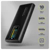 AXAGON EEM2-SD2B Case esterno 10Gbps M.2 NVMe/SATA SSD con indicatore LED, USB-C, nero