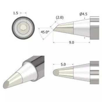 iFixit FixHub Punta di saldatura conica a scalpello 1,5 mm argento