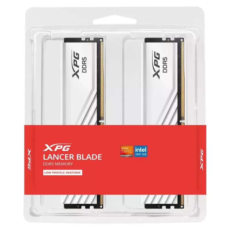 DIMM 32 GB DDR5-5600 (1x 32 GB) (bianco, AX5U5600C4632G-SLABWH, XPG Lancer Blade, INTEL XMP, AMD EXPO)