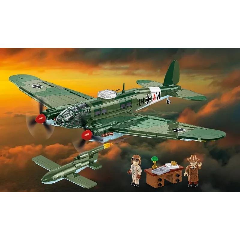 COBI Heinkel HE 111 H-22 con bomba volante V1 set di costruzioni 927 pezzi