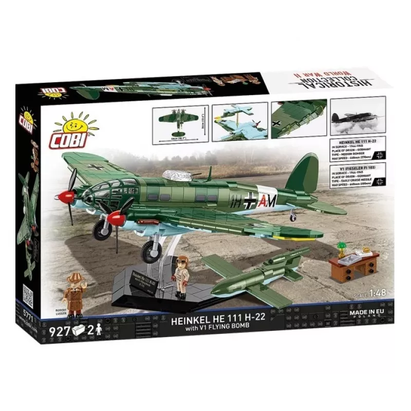 COBI Heinkel HE 111 H-22 con bomba volante V1 set di costruzioni 927 pezzi