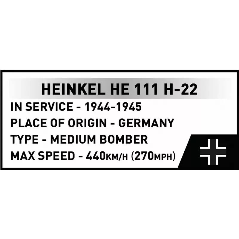COBI Heinkel HE 111 H-22 con bomba volante V1 set di costruzioni 927 pezzi