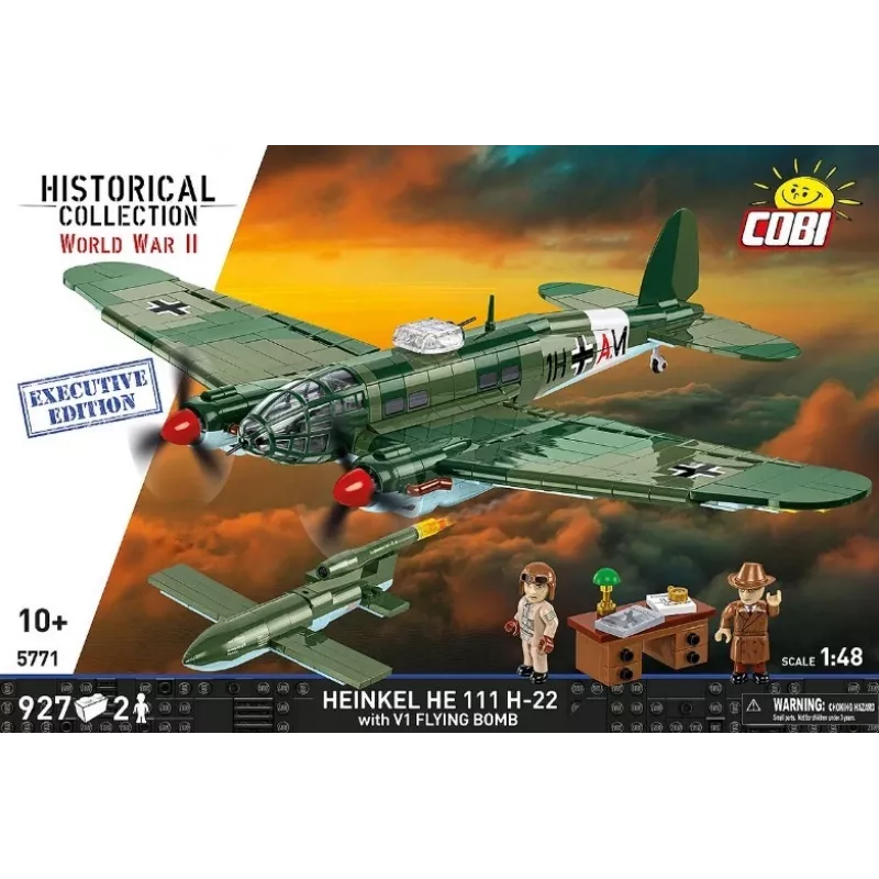 COBI Heinkel HE 111 H-22 con bomba volante V1 set di costruzioni 927 pezzi