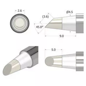 iFixit FixHub punta di saldatura conico-a scalpello 2,6 mm argento