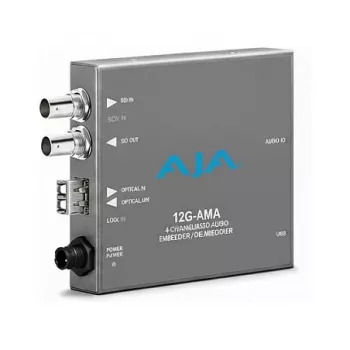 AJA 12G-AMA embedder/disembedder audio 12G-SDI con audio analogico
