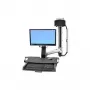 Ergotron StyleView Sit-Stand Combo System con piano di lavoro e supporto CPU piccolo nero