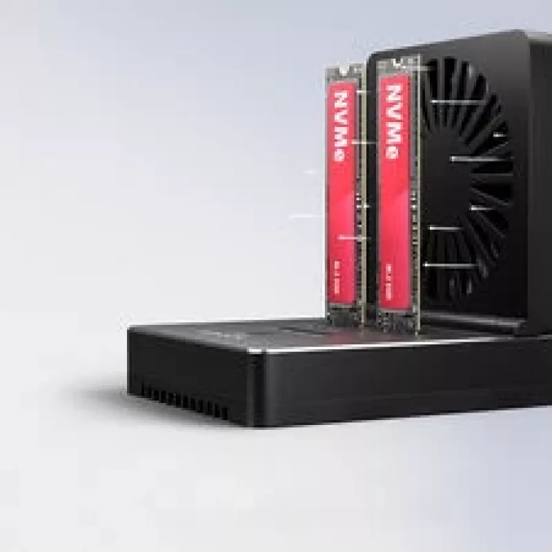 AXAGON ADSA-M2C22 docking station, funzione di clonazione dual-SSD, USB-C 3.2 20 Gbit/s