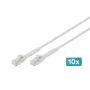 DIGITUS CAT 6A F-FTP cavo patch angolare, rame, 1 m, grigio, 10 pz.