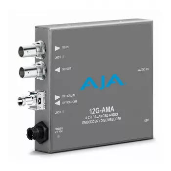 AJA 12G-AMA-R 12G-SDI embedder/disembedder audio analogico con XLR a 4 canali