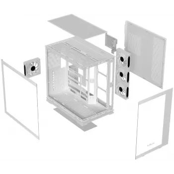 Case per PC mid-tower Krux Atron bianco con vetro temperato