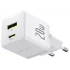 Baseus Palm 20W caricatore da parete USB-C + USB-A, bianco