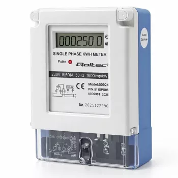 Qoltec Contatore di energia elettronico monofase 230V 5(60)A LCD