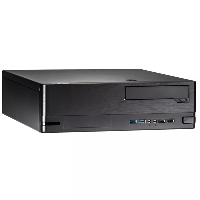 Akyga AK-502-02BK Case per PC SFF, Micro-ATX / Mini-ITX, 2x USB 3.0, senza alimentatore, nero