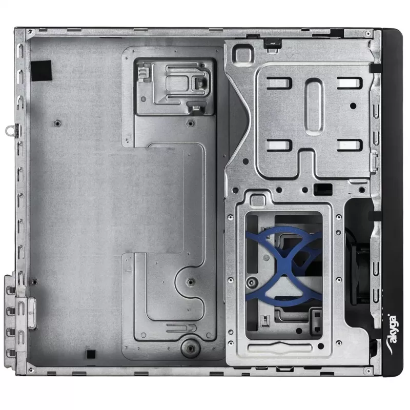 Akyga AK-502-02BK Case per PC SFF, Micro-ATX / Mini-ITX, 2x USB 3.0, senza alimentatore, nero