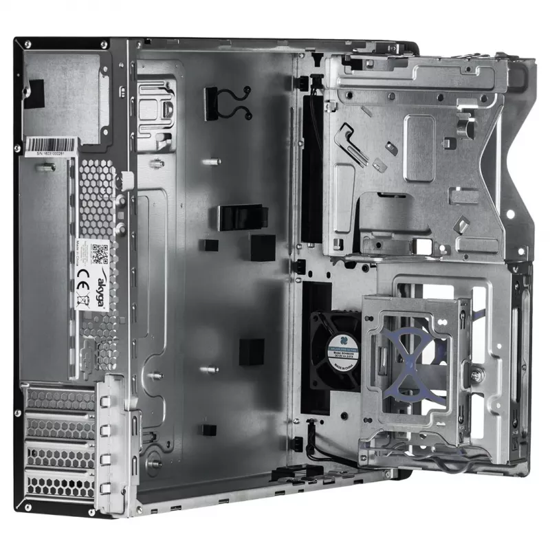 Akyga AK-502-02BK Case per PC SFF, Micro-ATX / Mini-ITX, 2x USB 3.0, senza alimentatore, nero