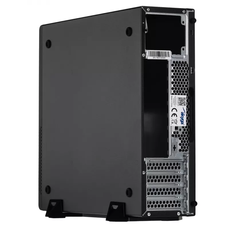Akyga AK-502-02BK Case per PC SFF, Micro-ATX / Mini-ITX, 2x USB 3.0, senza alimentatore, nero