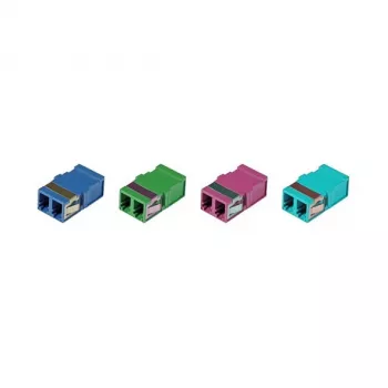 EFB Elektronik Adattatore in fibra ottica LC duplex monomodale, senza flangia, blu, bussola in ceramica (53515.1)