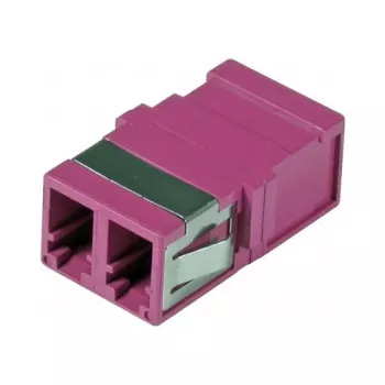 EFB-Elektronik Accoppiatore in fibra ottica LC Duplex OM4, senza flangia, bussola in ceramica, viola erika