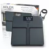 Adler AD 8194s Bilancia pesapersone digitale, bianca, motivo a righe, capacità 180 kg