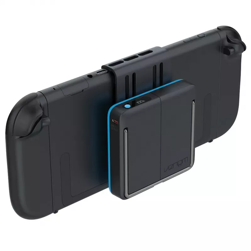 Venom Charging Case per Nintendo Switch 2 - custodia rigida con powerbank 10.000 mAh, nero
