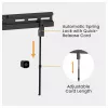 Equip supporto a parete per TV 37-86 pollici senza foratura con 1 snodo, 60 kg, nero
