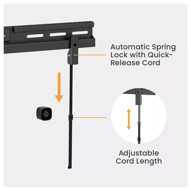 Equip supporto a parete per TV 37-86 pollici senza foratura con 1 snodo, 60 kg, nero