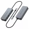 CONCEPTRONIC adattatore da USB-C a 2x Gigabit Ethernet + 2x USB-A 3.2 Gen 1, 0,3m, grigio