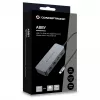 CONCEPTRONIC adattatore da USB-C a 2x Gigabit Ethernet + 2x USB-A 3.2 Gen 1, 0,3m, grigio
