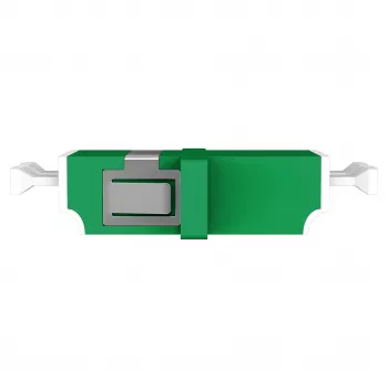 EFB Elektronik 53343.32 accoppiatore in fibra ottica LC/APC Duplex, OS2 monomodale, verde, con shutter