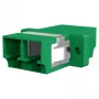 EFB Elektronik 53343.32 accoppiatore in fibra ottica LC/APC Duplex, OS2 monomodale, verde, con shutter
