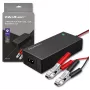 Qoltec 52665 caricabatterie automatico per batterie AGM GEL STD, 24V 2A 48W, indicatore LED, cavo 1,8m