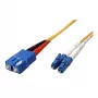 EFB Elektronik duplex jumper LC-SC OS2 Singlemode 9/125µm 5m LSZH giallo 2,0mm