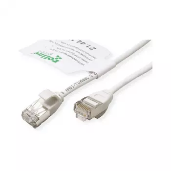 ROLINE GREEN Cavo patch U/FTP Cat.6A (Class EA), LSOH, slim, bianco, 1,5 m
