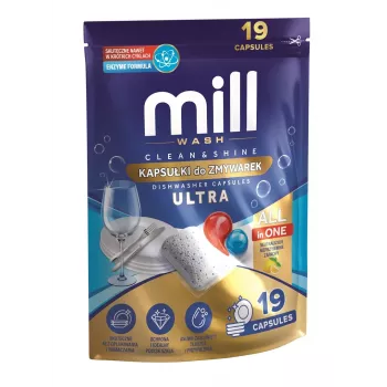 MADONIS MILL CLEAN&SHINE Tabs ultra per lavastoviglie, 19 pz., 3K.D